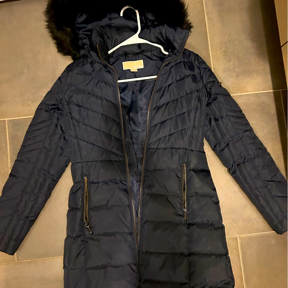 Women’s extra small long, navy Michael Kors winter coat